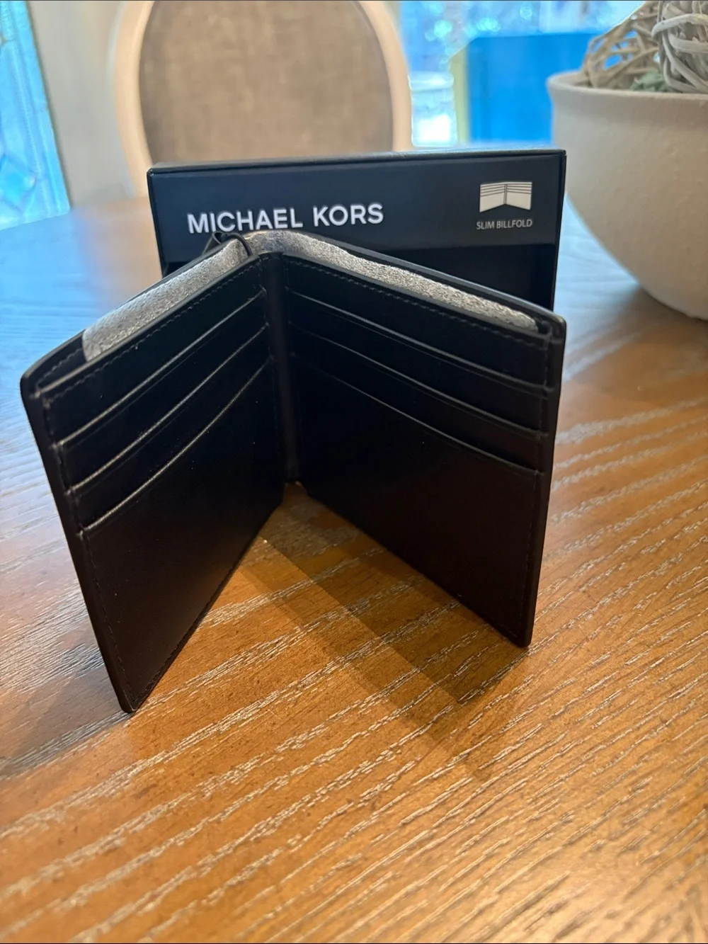 Michael Kors Men's Black Signature MK Card Holder